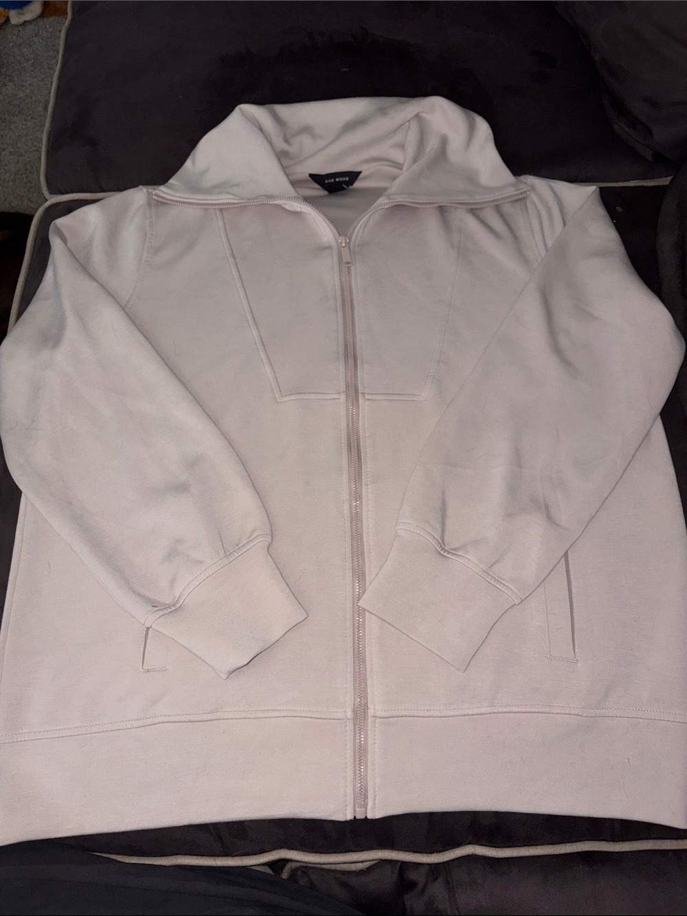 NWOT- Rae Mode Women's Light Blush Colored Funnel Full-Zip Jacket